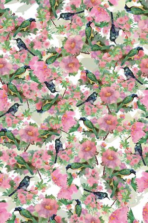 小鸟印花华亿平台图片