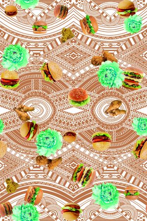 花卉印花华亿平台图片