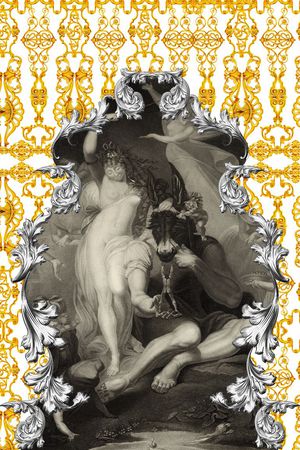 复古插画印花华亿平台图片