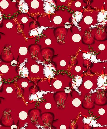 468642-时尚圣诞老人波点印花