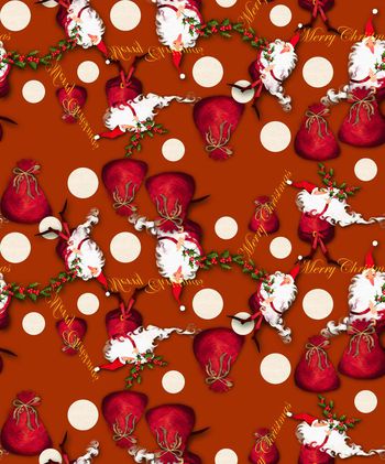 468643-时尚圣诞老人波点印花