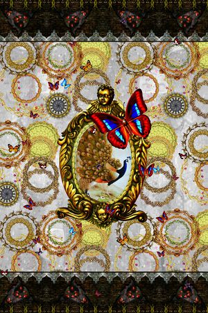 蝴蝶印花华亿平台图片