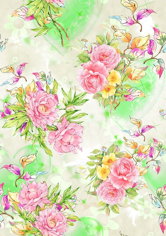 超可爱粉嫩童装花卉印花印花华亿平台图片