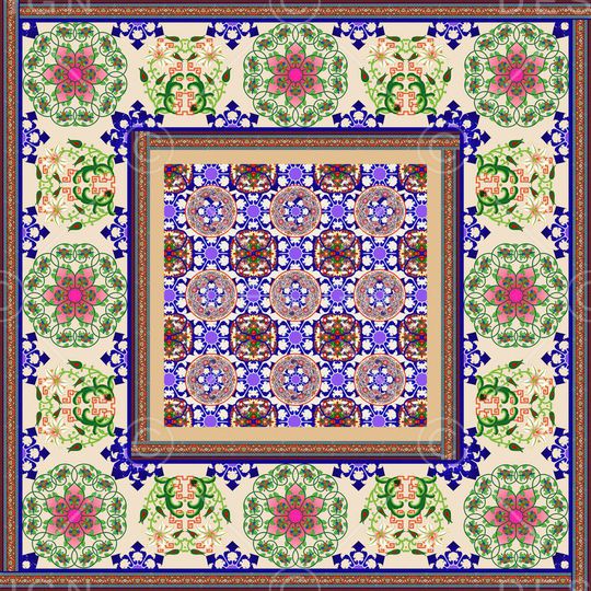 方巾印花华亿平台图片