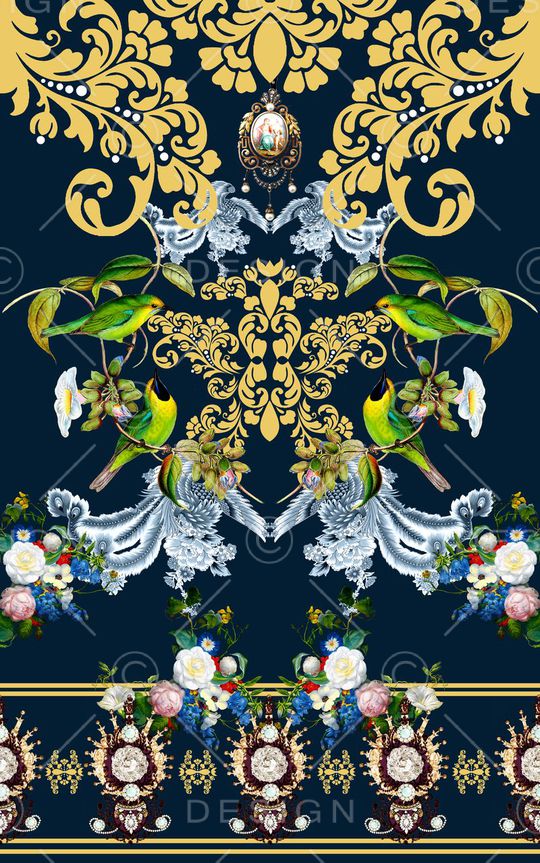 欧式印花华亿平台图片