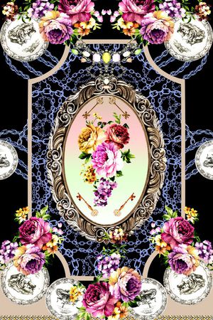 花卉印花华亿平台图片