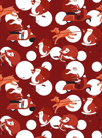 468808-	潮流时尚圣诞节波点卡通印花