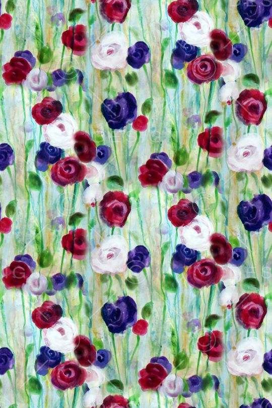 水彩油画印花华亿平台图片