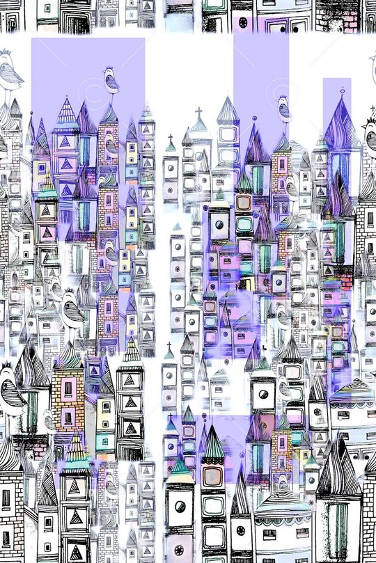 彩色块印花华亿平台图片