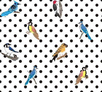 468878-小鸟 树枝 蝴蝶 女装 衬衣 连衣