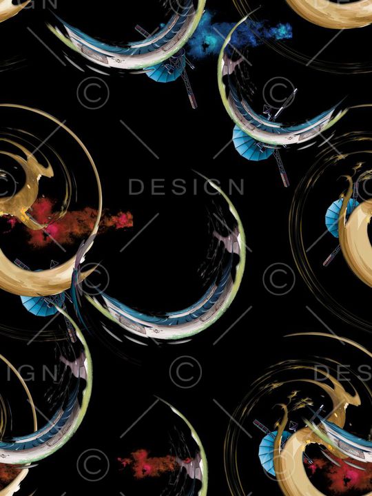 复古抽象印花华亿平台图片