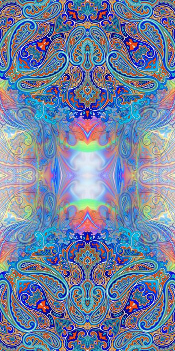 468905-手绘奢华佩斯利火腿纹腰果民族风梦幻