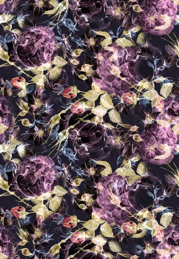 468937-WT482神秘变幻光晕花卉抽象休闲