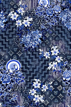 扎染印花华亿平台图片