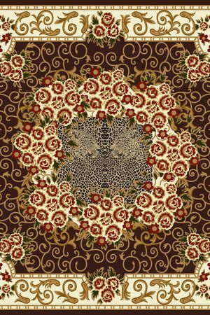 复古方巾印花华亿平台图片