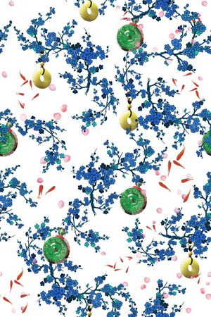 金鱼印花华亿平台图片