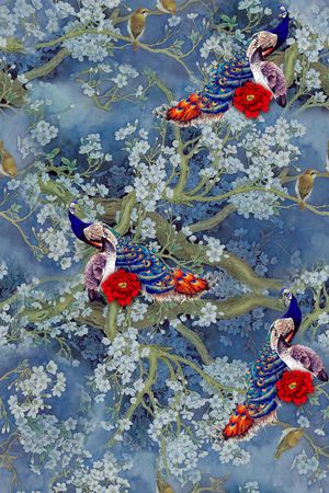 中国风印花华亿平台图片