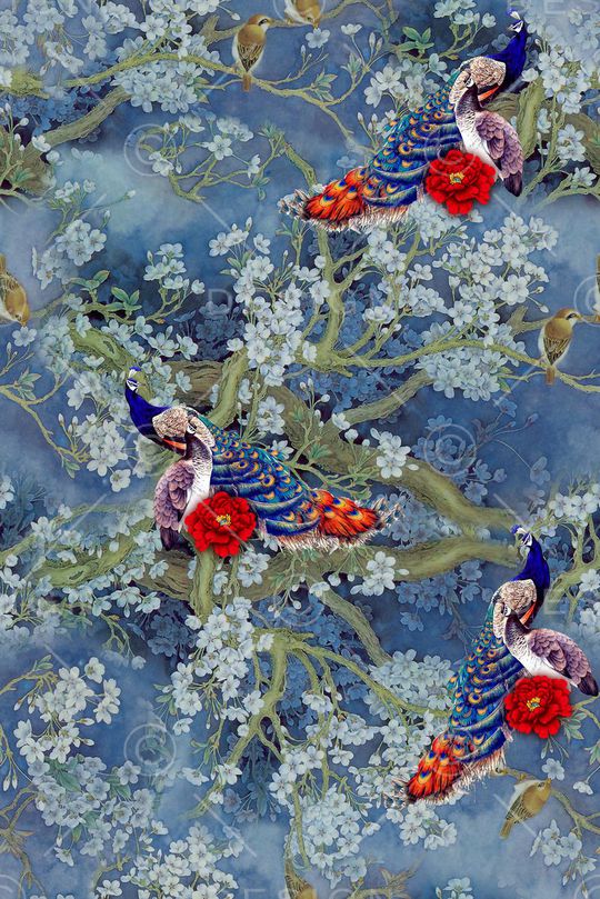 中国风印花华亿平台图片