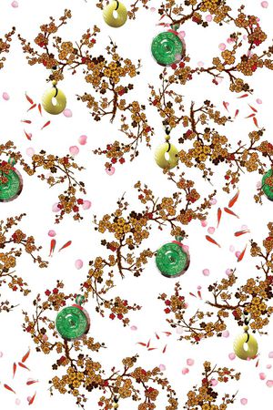 金鱼印花华亿平台图片