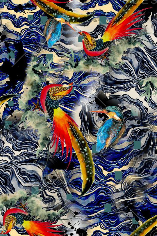 抽象大理石印花华亿平台图片