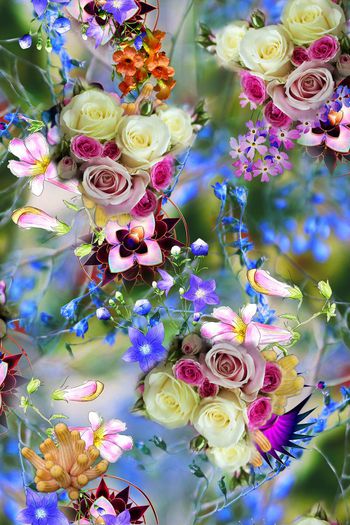 绿色春印花华亿平台图片