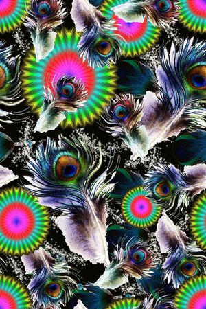 抽象肌理印花华亿平台图片