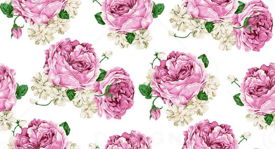 手绘玫瑰印花华亿平台图片