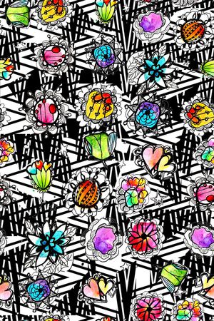 抽象印花华亿平台图片