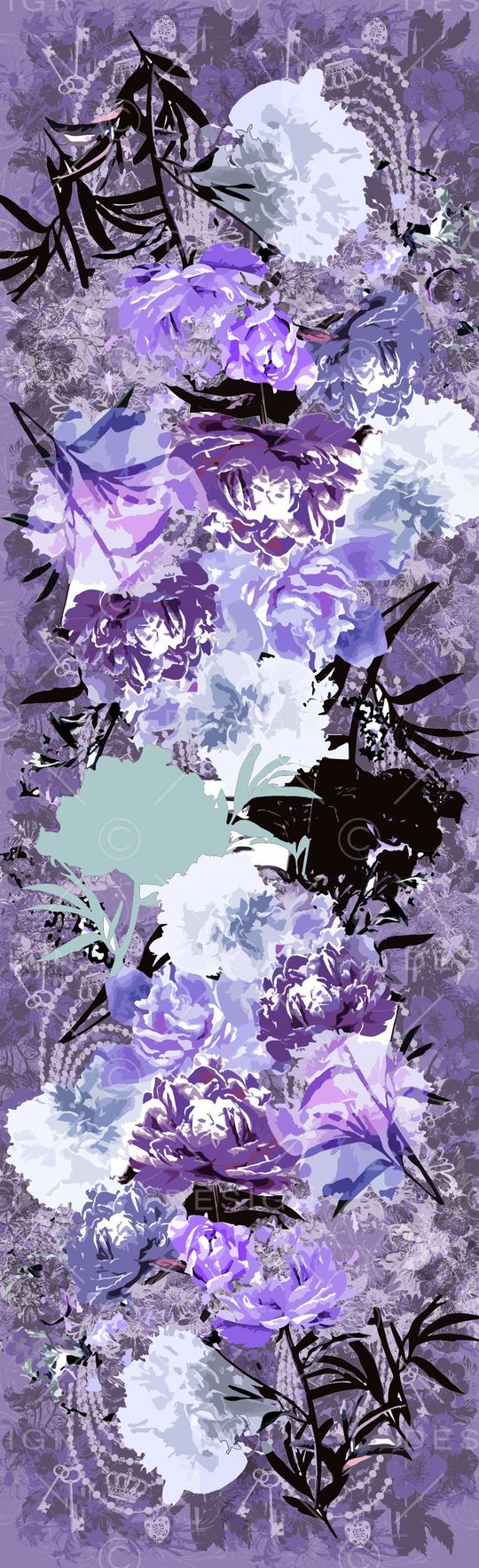 花卉印花华亿平台图片