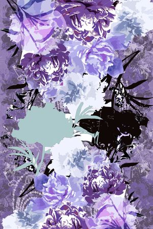 花卉印花华亿平台图片