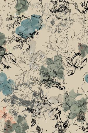 中国风印花华亿平台图片