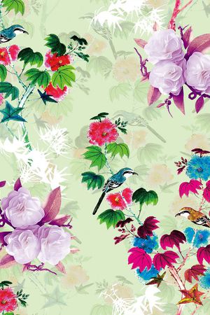 淡雅印花华亿平台图片