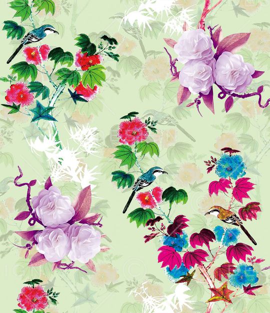 淡雅印花华亿平台图片