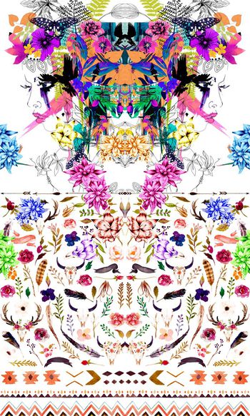 抽象印花华亿平台图片