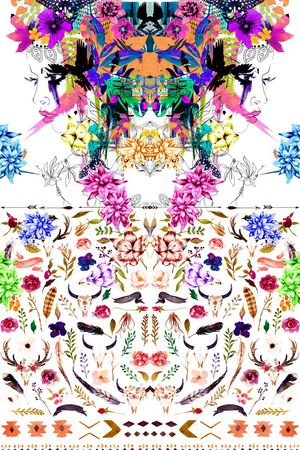 抽象印花华亿平台图片