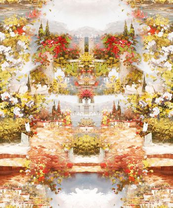 469225-抽象  水彩 花卉组合  建筑  