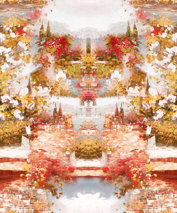 469226-抽象  水彩 花卉组合  建筑  