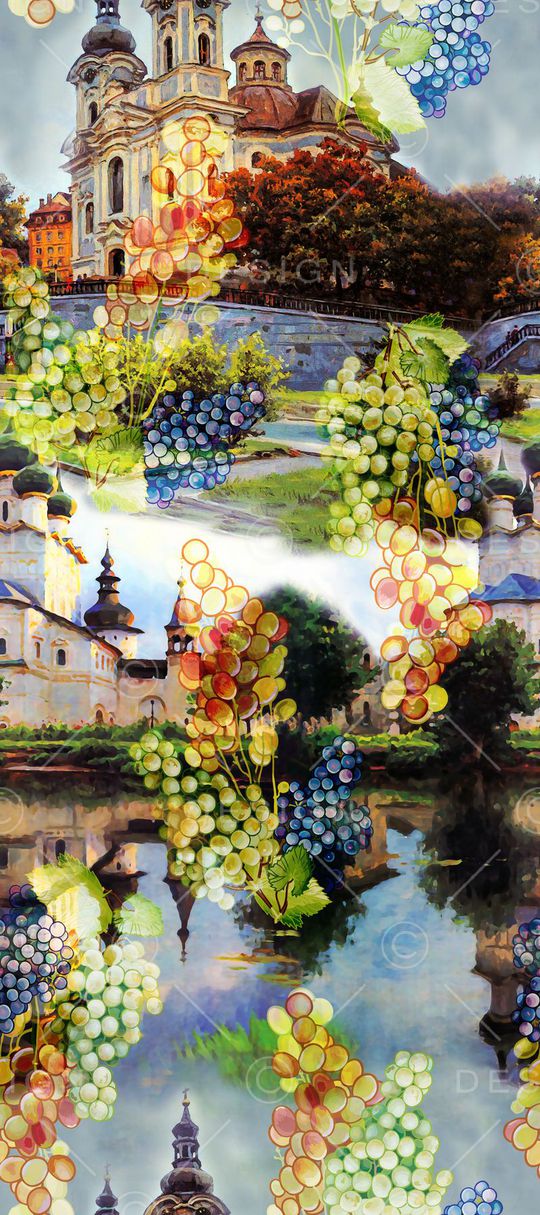 欧式城堡印花华亿平台图片