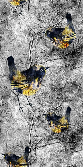 469405-时尚 大牌 新潮 水墨 水彩 小鸟