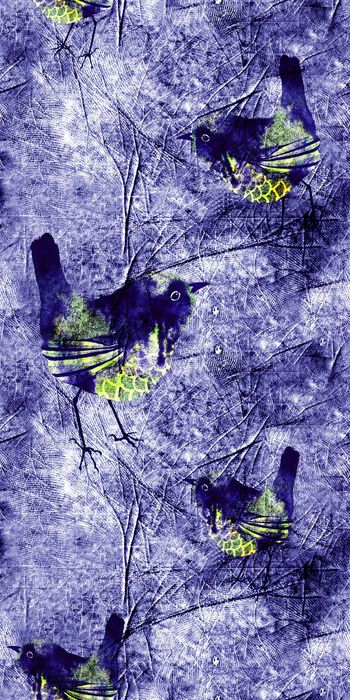 469407-时尚 大牌 新潮 水墨 水彩 小鸟