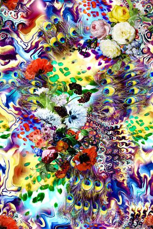 抽象印花华亿平台图片