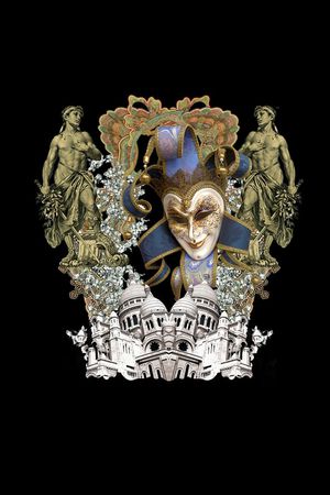 脸谱印花华亿平台图片