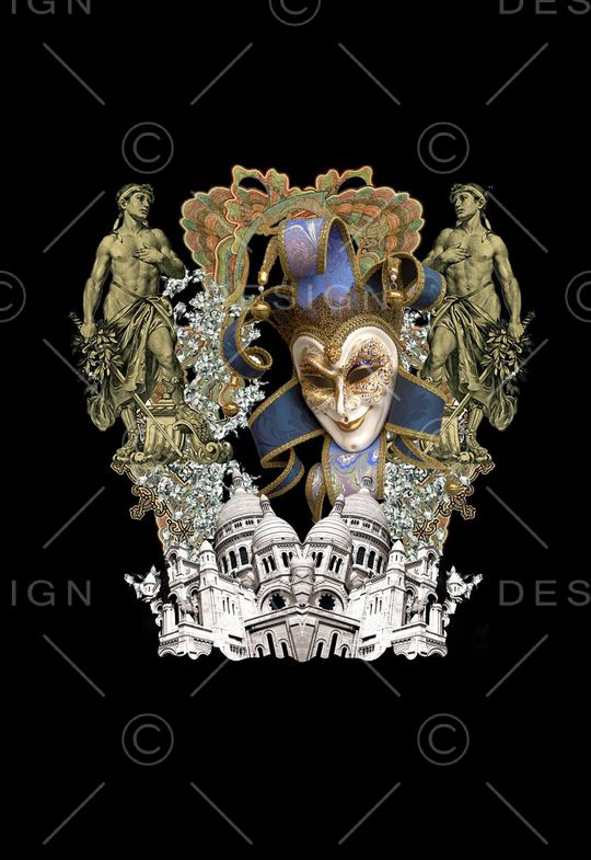 脸谱印花华亿平台图片