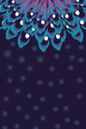 动物羽毛印花华亿平台图片