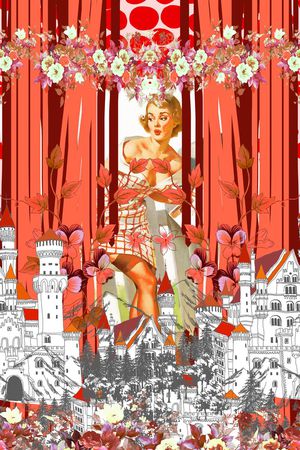 男女泳装印花华亿平台图片