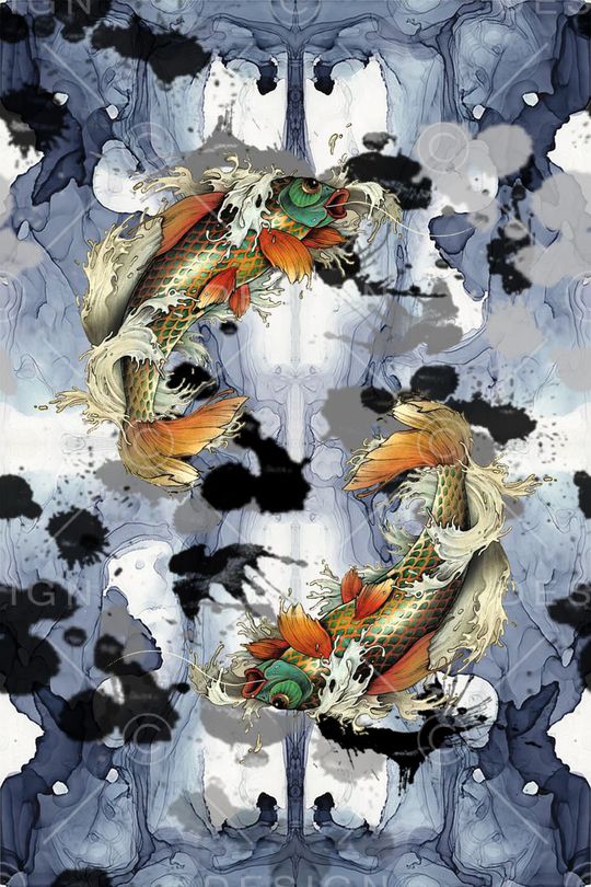 动物鲤鱼印花华亿平台图片