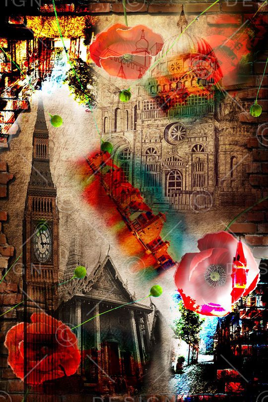 欧式建筑印花华亿平台图片