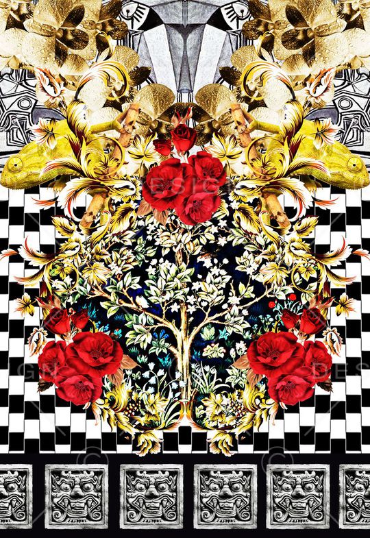 欧式印花华亿平台图片