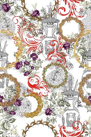 欧式宫廷风印花华亿平台图片