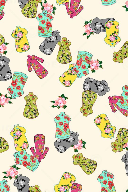 复古小服装印花华亿平台图片